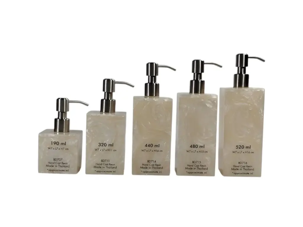 soap dispenser - square | pearl swirl