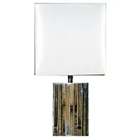 back brown bamboo MINI Table Lamp