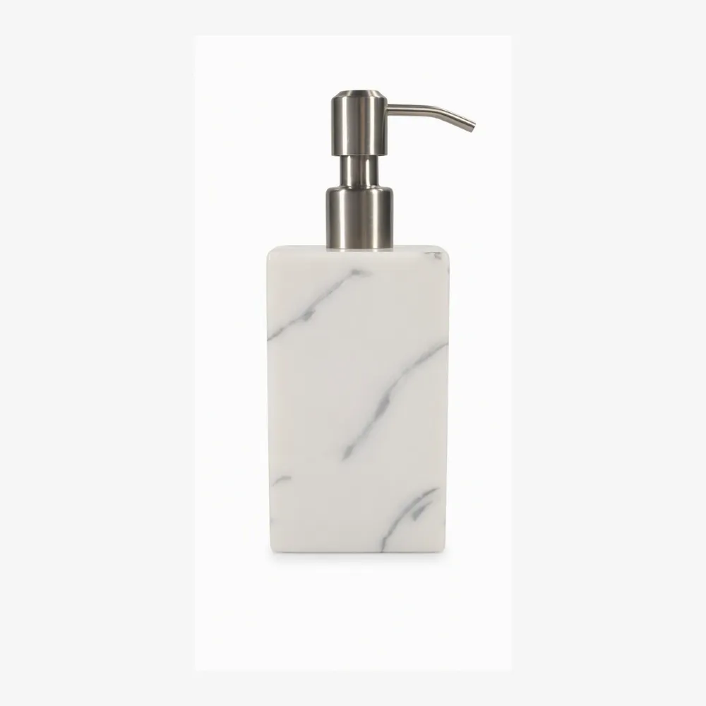 [BD070070120.07-AWH-GRV-GP] Arctic White Marble | Soap Pump BD710 (White / Grey Vein)